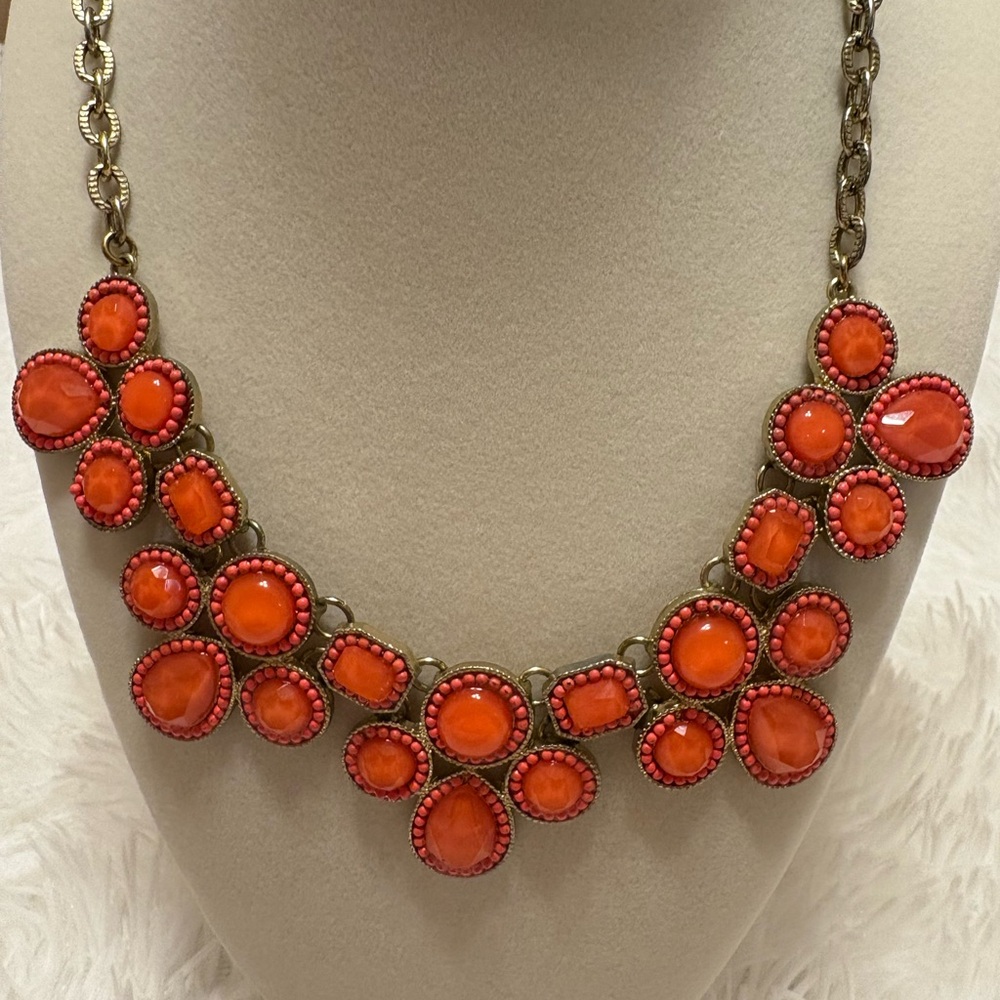 Francesca's Collections Vibrant Orange Necklace